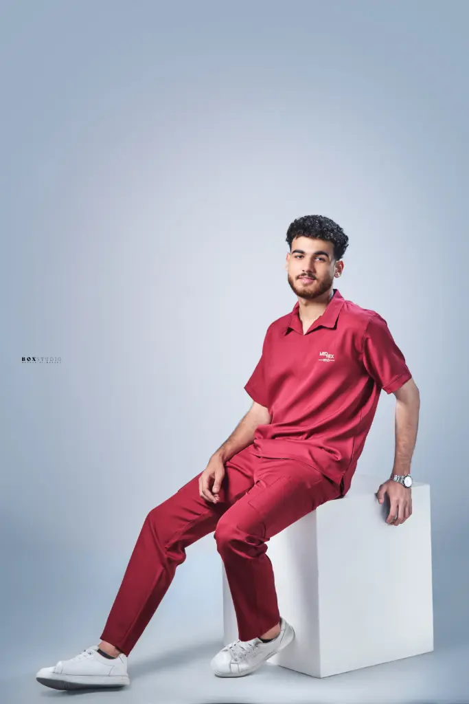 Burgundy Scrub For Men (S)